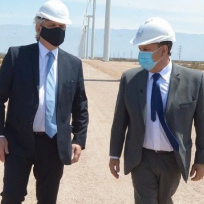 Alberto y Quintela inauguraron la Central del Parque Eólico