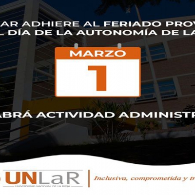 UNLaR: sin actividades administrativas el próximo lunes