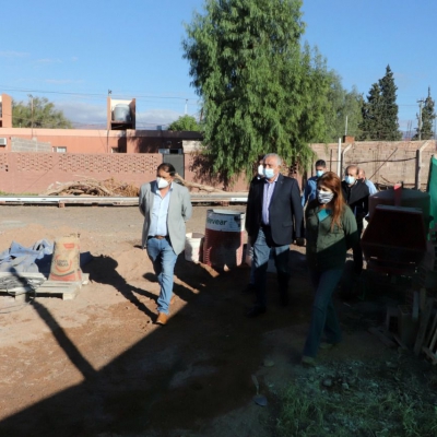 Vergara recorrió la obra de refacción del hospital de Villa Unión