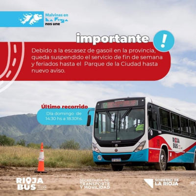 Rioja Bus suspenderá el recorrido al Parque de la Ciudad