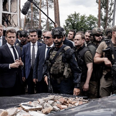 Líderes europeos llegaron a Ucrania y visitaron la ciudad devastada de Iripin