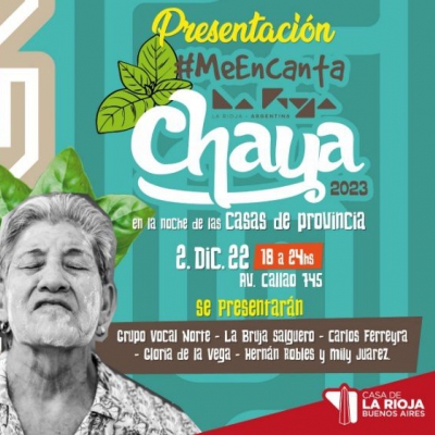Presentan la Chaya 2023 en La Noche de las Casas