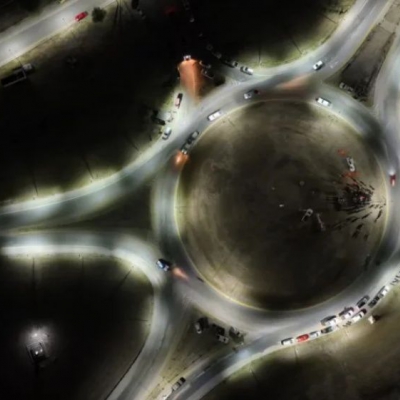 El gobierno provincial inauguró obra de iluminación con lámparas Led sobre la Ruta 5