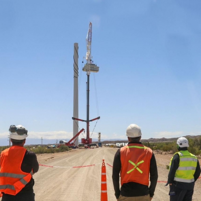 Inició el montaje de los nuevos aerogeneradores en el Parque Arauco
