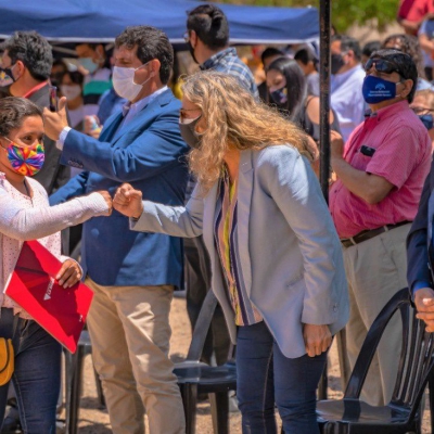 Pedrali participó de la gira en Famatina encabezada por Quintela