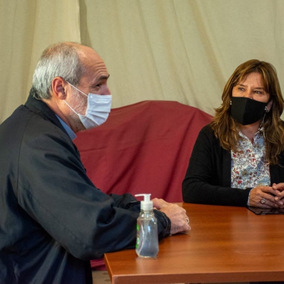 La intendenta se reunió el viernes con el obispo Braida