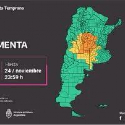 Alerta por tormentas y vientos fuertes en los llanos riojanos